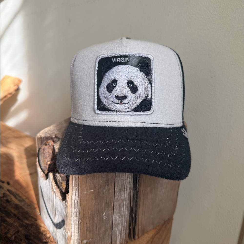 Goorin Bros “Virgin” Panda Patch Trucker Cap - Black and White